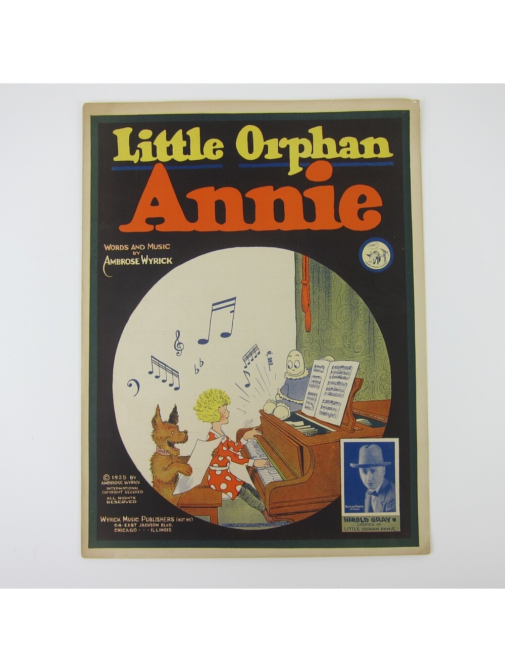 Little Orphan Annie Sheet Music Ambrose Wyrick Harold Gray Comic Vintage 1925